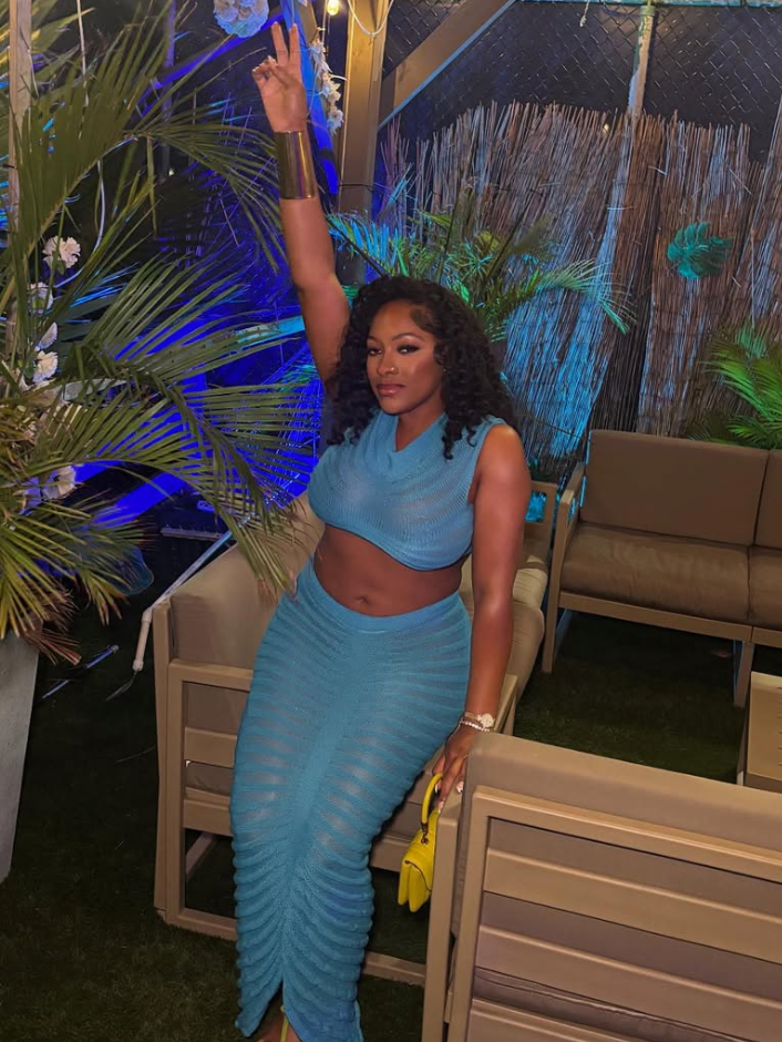 beautiful woman in glam curls